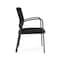 Lesro Newport Guest Chair Metal Frame, Charcoal, MD Black Upholstery NP1101 - alternate 3